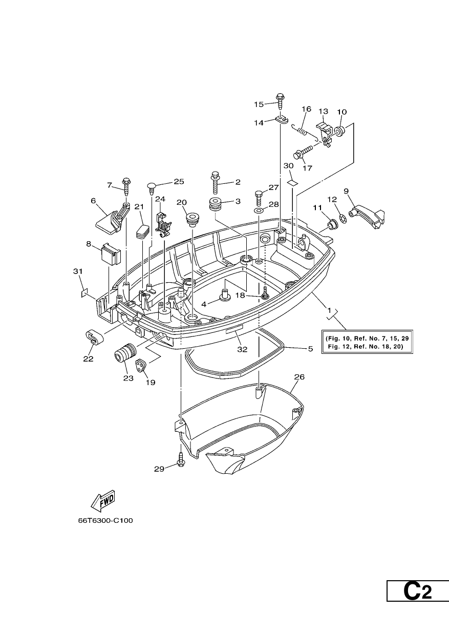 BOTTOM COWLING — 40XMH’05 – 66T8 2005