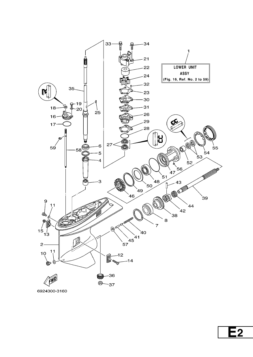 LOWER CASING & DRIVE 1
