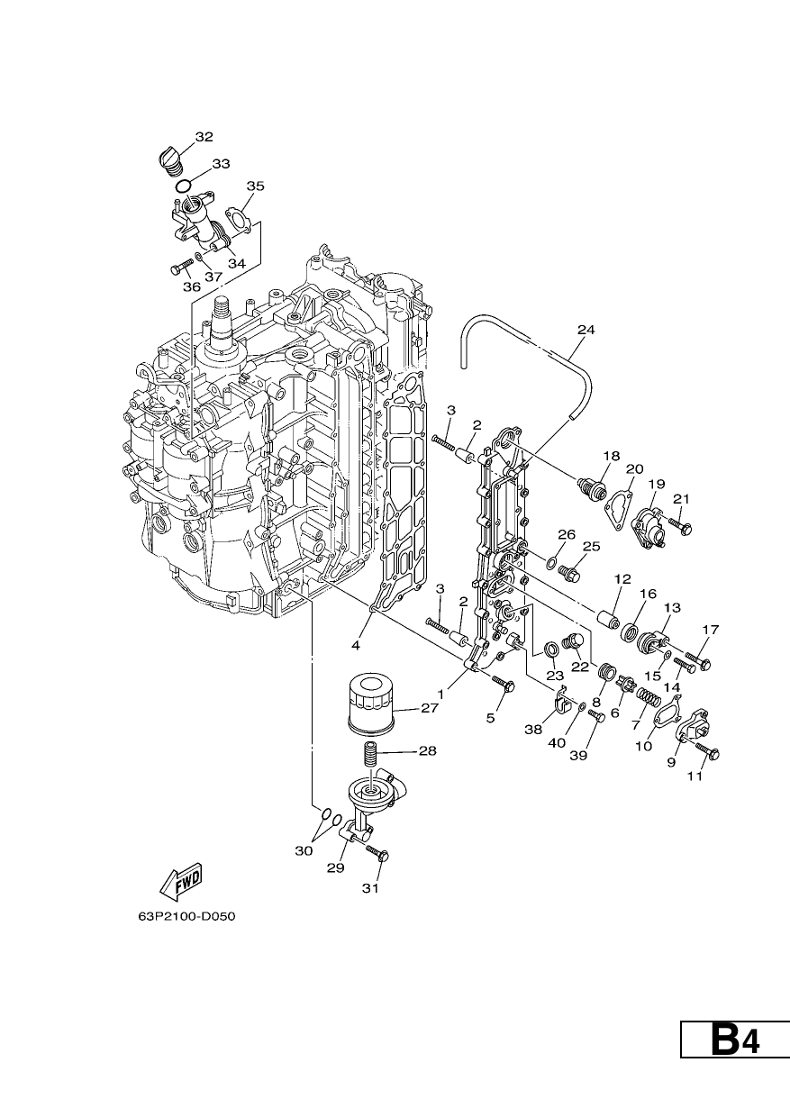 CYLINDER & CRANKCASE 3 — F150AET’05 – 63P2 2005