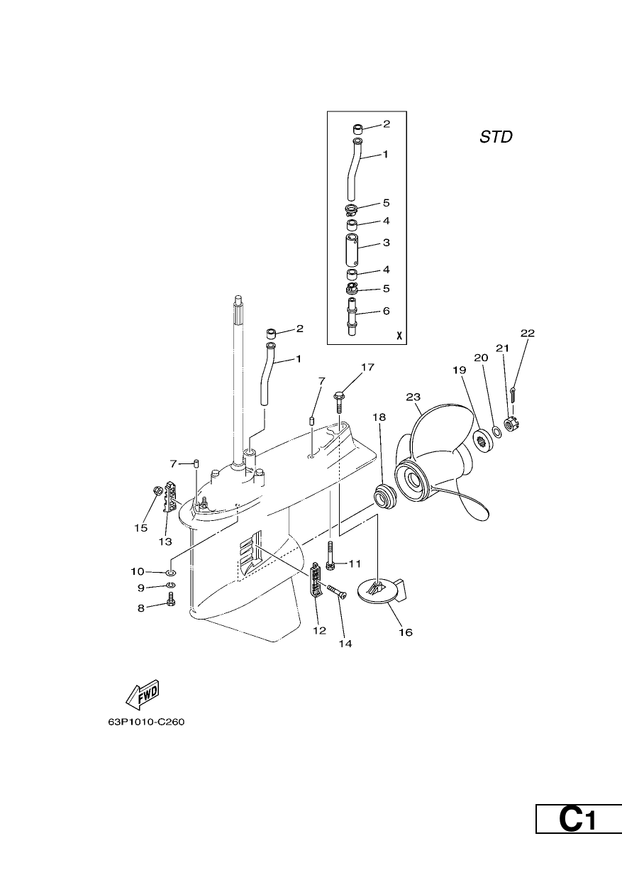 LOWER CASING & DRIVE 2
