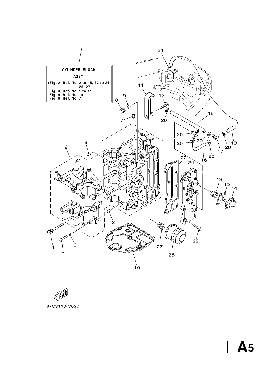CYLINDER & CRANKCASE 1 — F30A’05 – 69H5 2005
