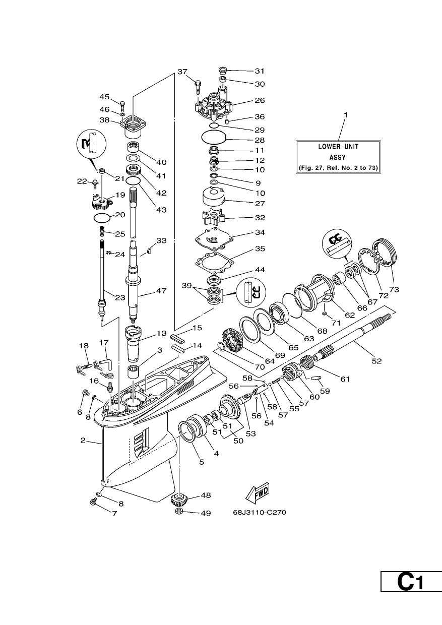 LOWER CASING & DRIVE 1