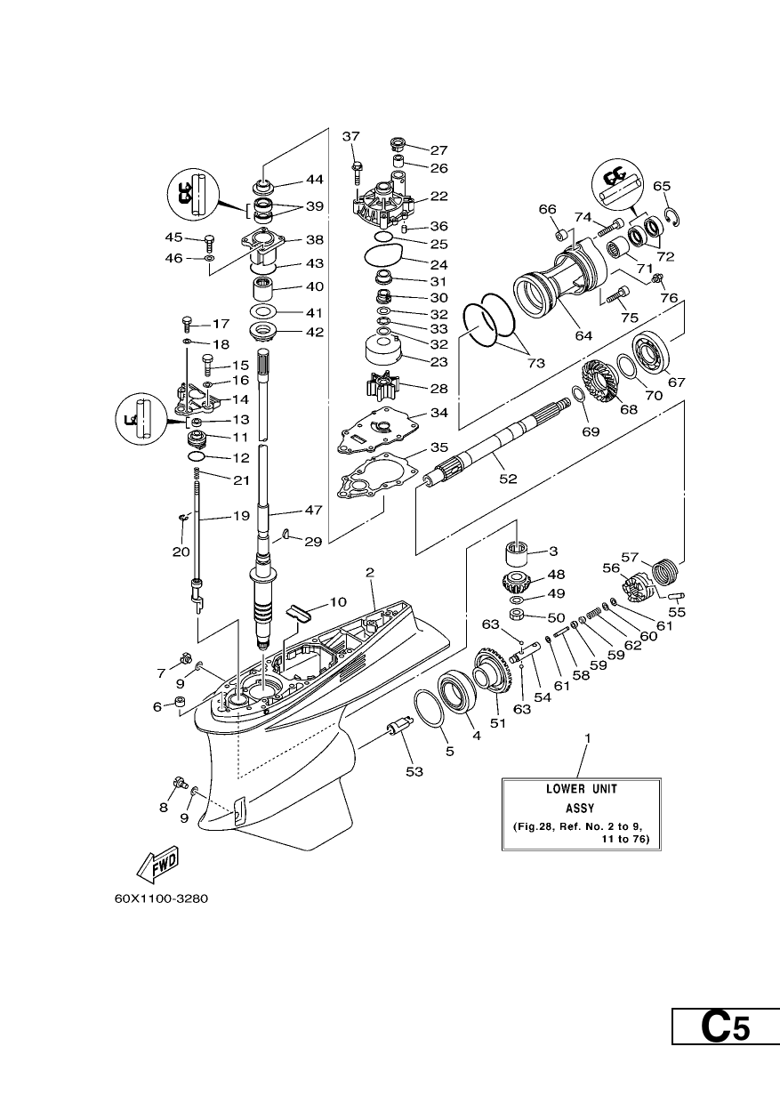 LOWER CASING & DRIVE 1