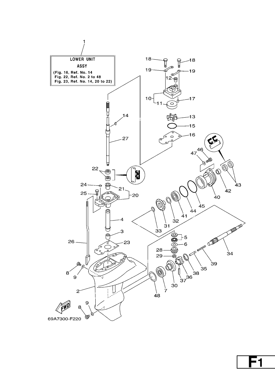 LOWER CASING & DRIVE 1
