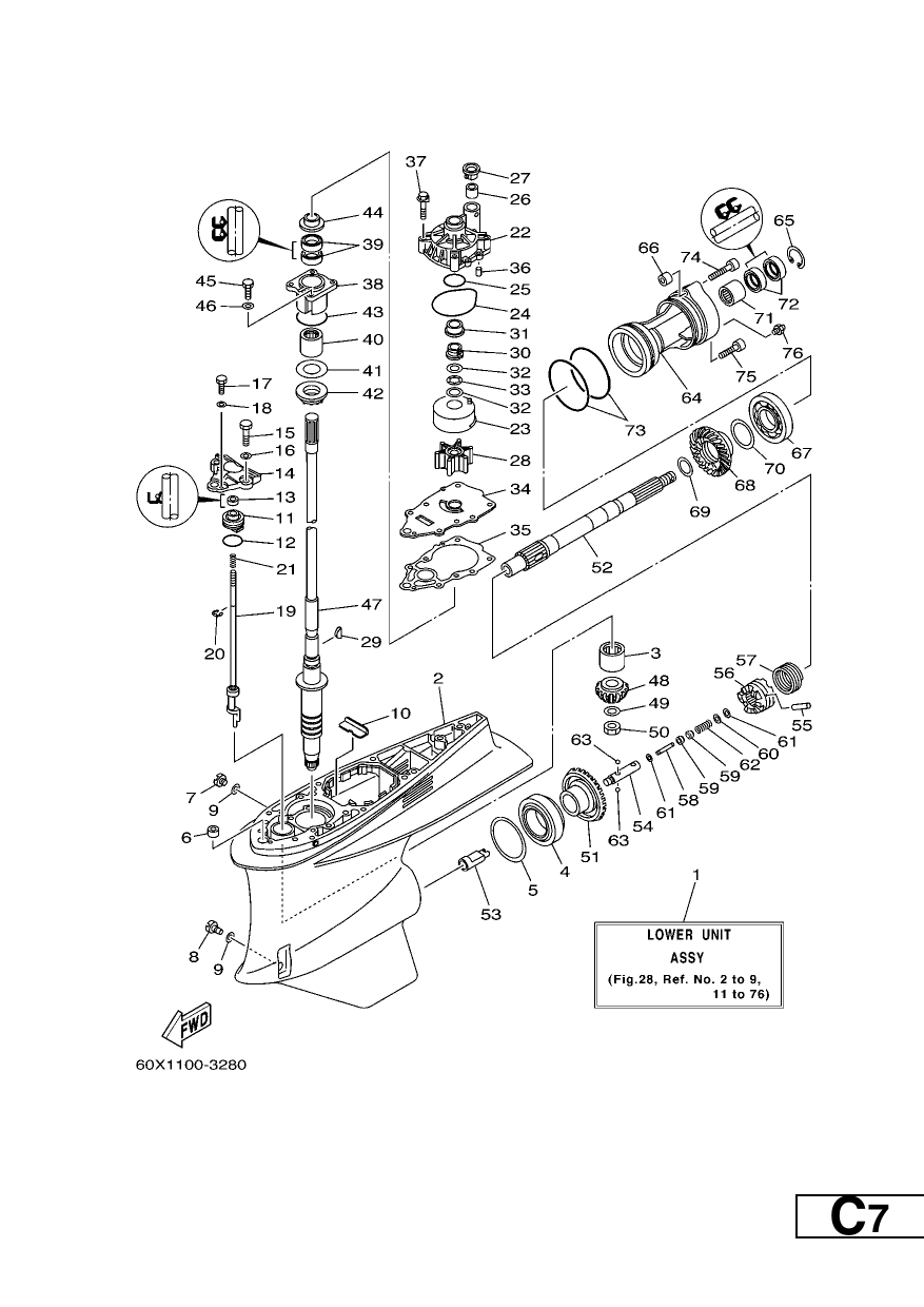 LOWER CASING & DRIVE 1