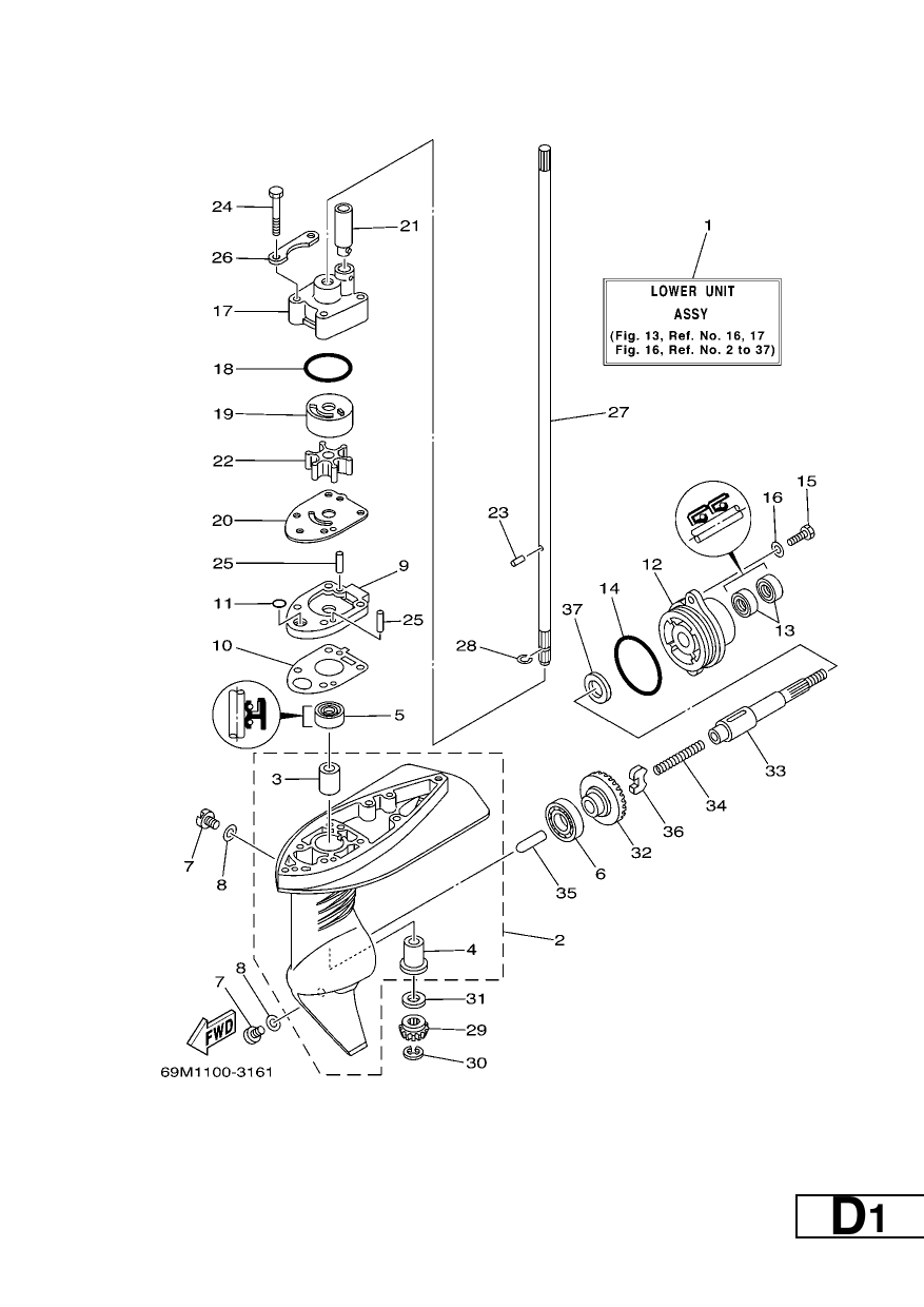 LOWER CASING & DRIVE 1