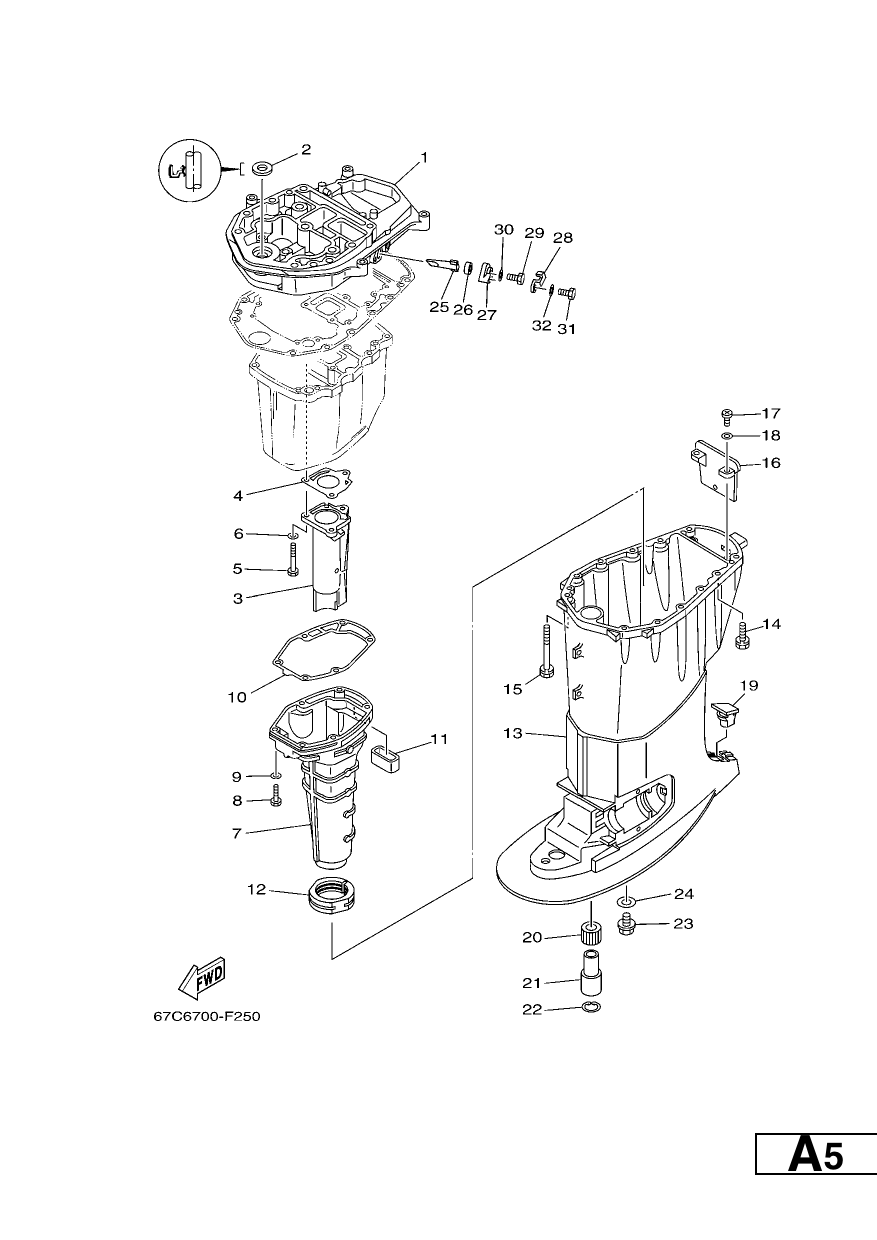 UPPER CASING — F30A’08 – 69H8 2008