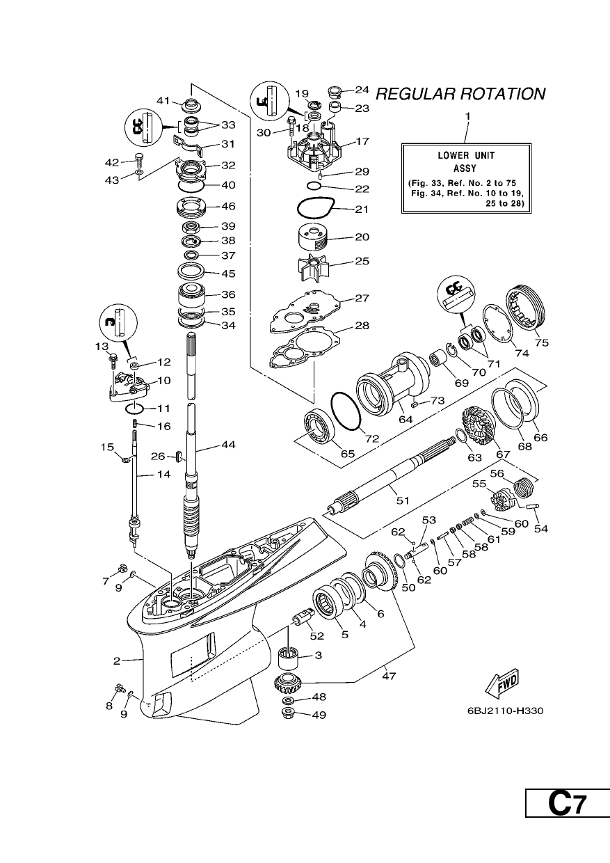 LOWER CASING & DRIVE 1