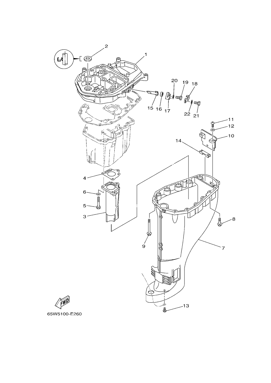 UPPER CASING — F20A’09 – 65P8 2009