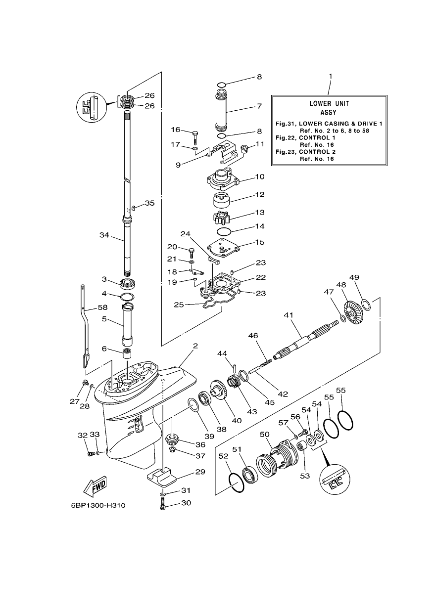 LOWER CASING & DRIVE 1