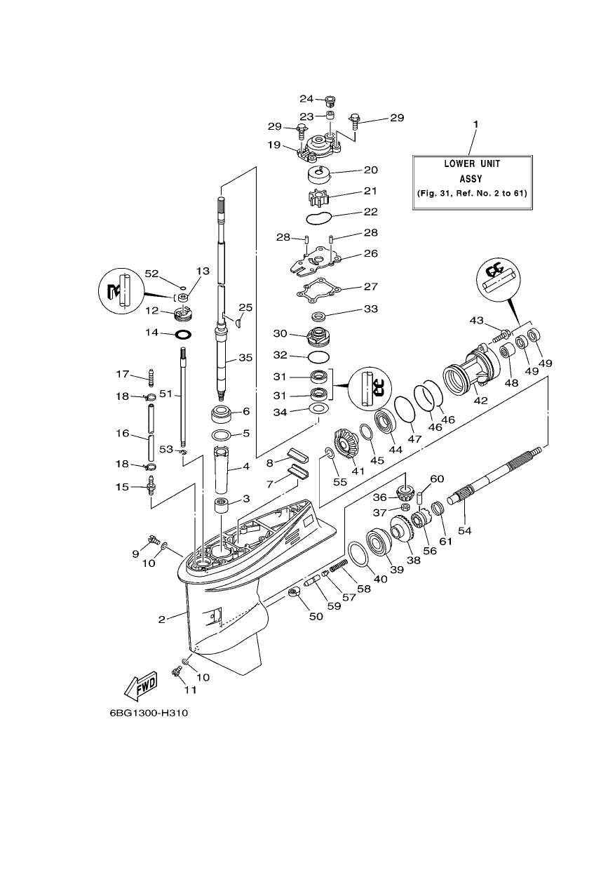 LOWER CASING & DRIVE 1