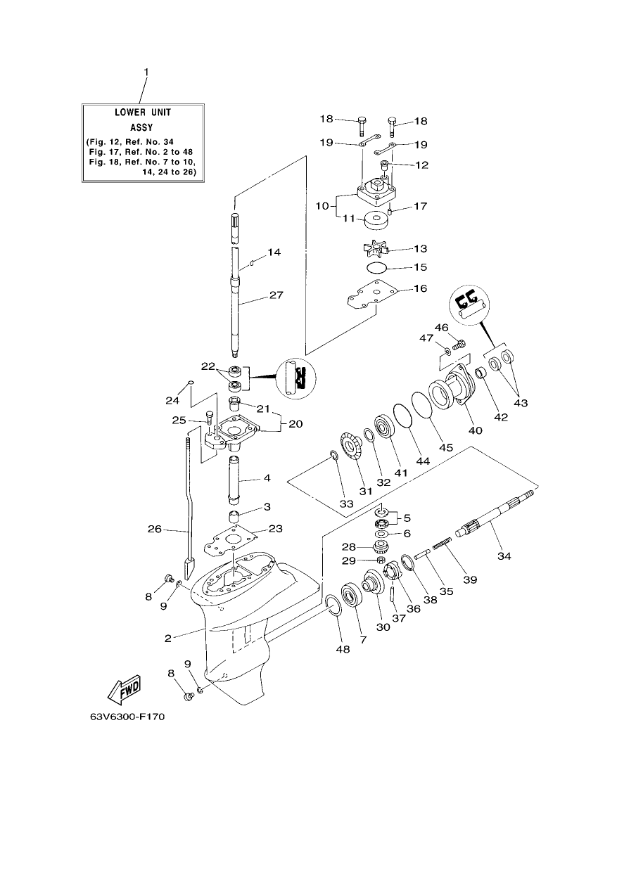 LOWER CASING & DRIVE 1