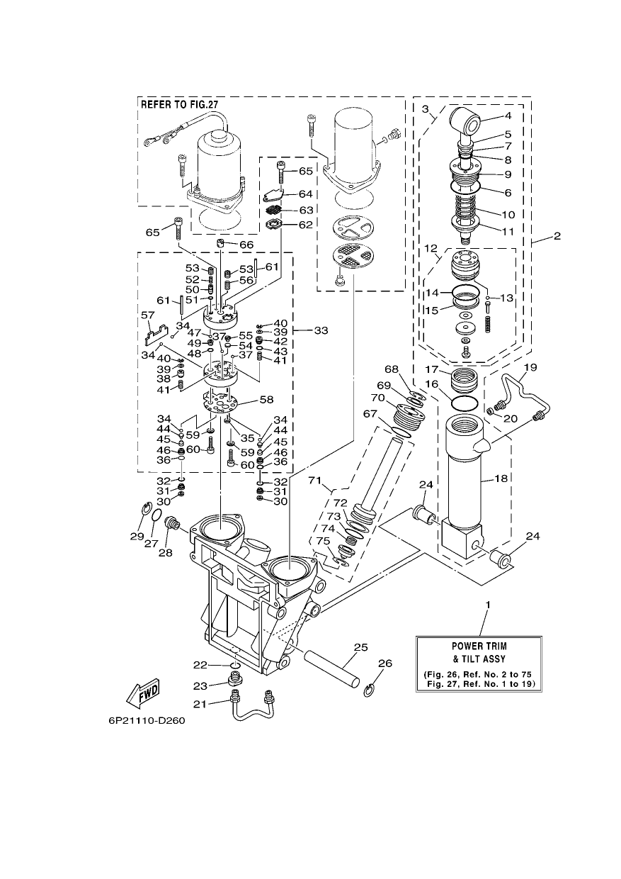 POWER TRIM & TILT ASSY 1 — F250BET’10 – 6BR2 2010