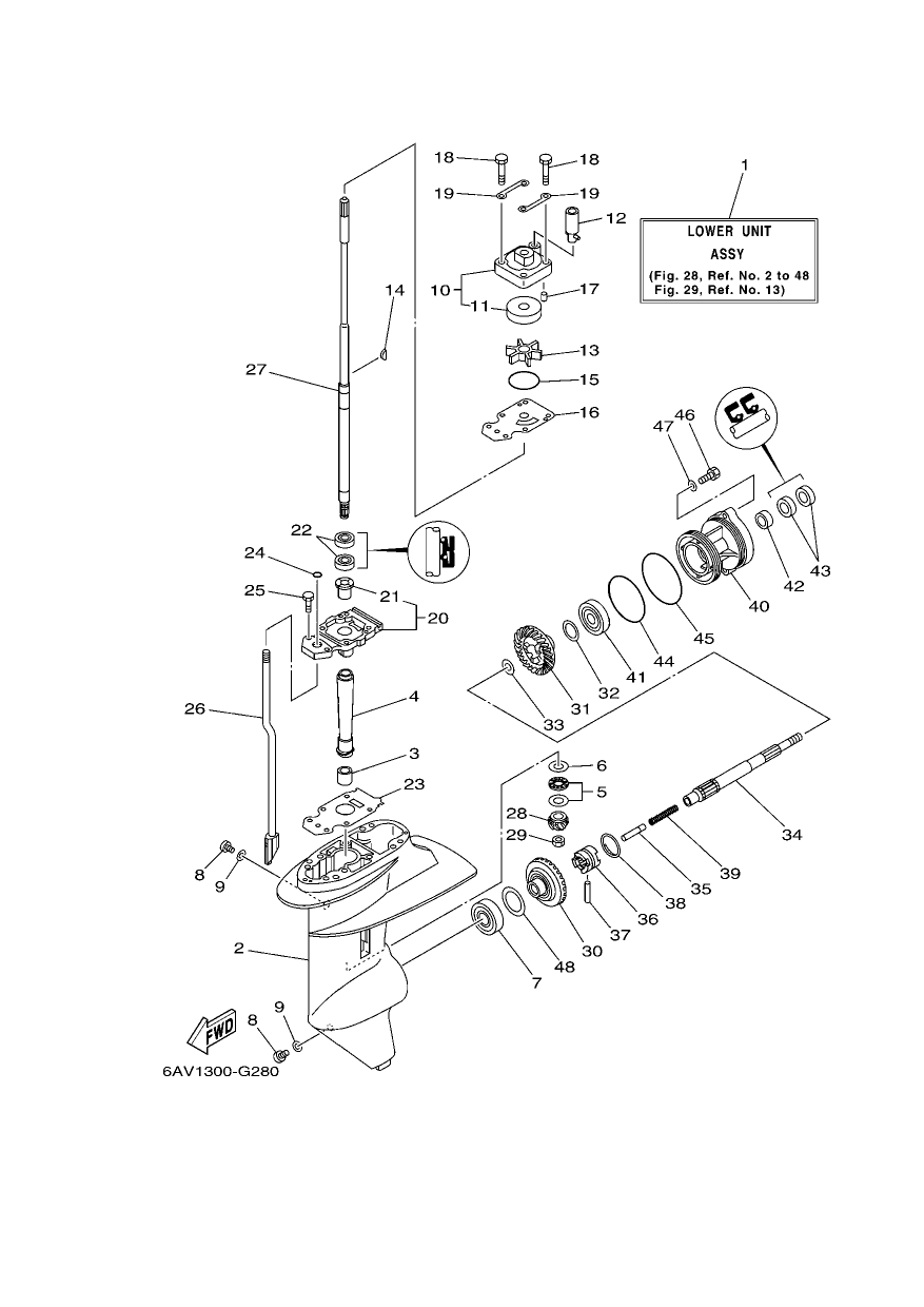 LOWER CASING & DRIVE 1 — FT9.9GMH’10 – 6AV3 2010
