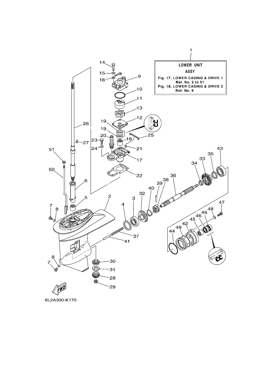 LOWER CASING & DRIVE 1