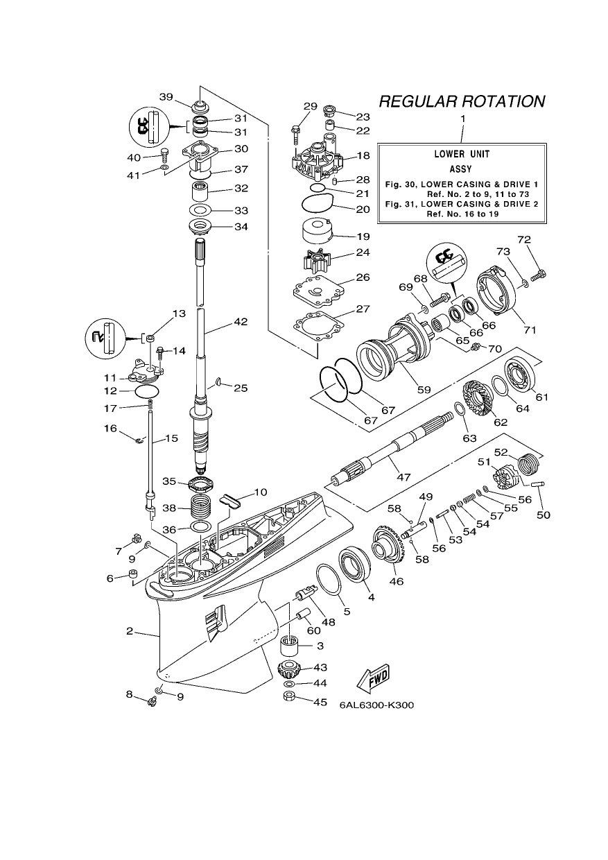 LOWER CASING & DRIVE 1