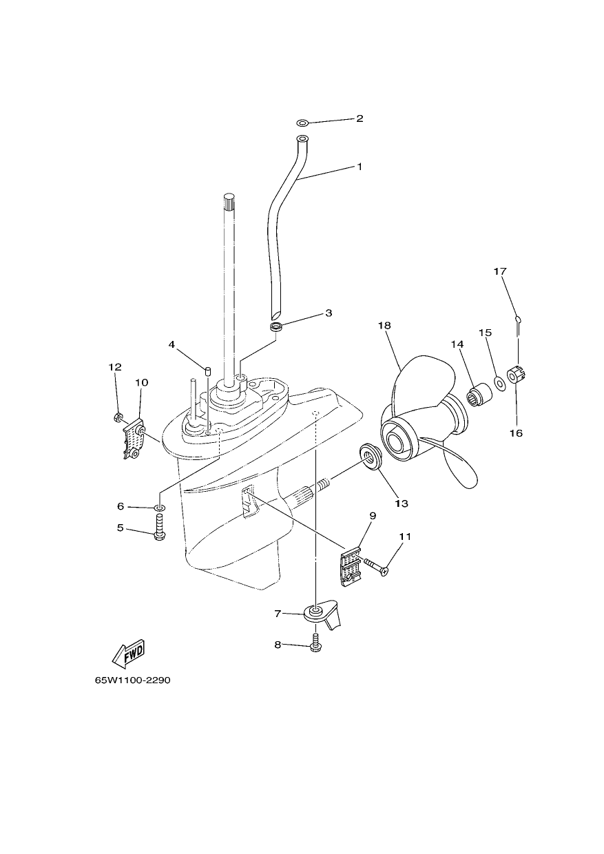 LOWER CASING & DRIVE 2 — F20DET’11 – 6DN1 2011