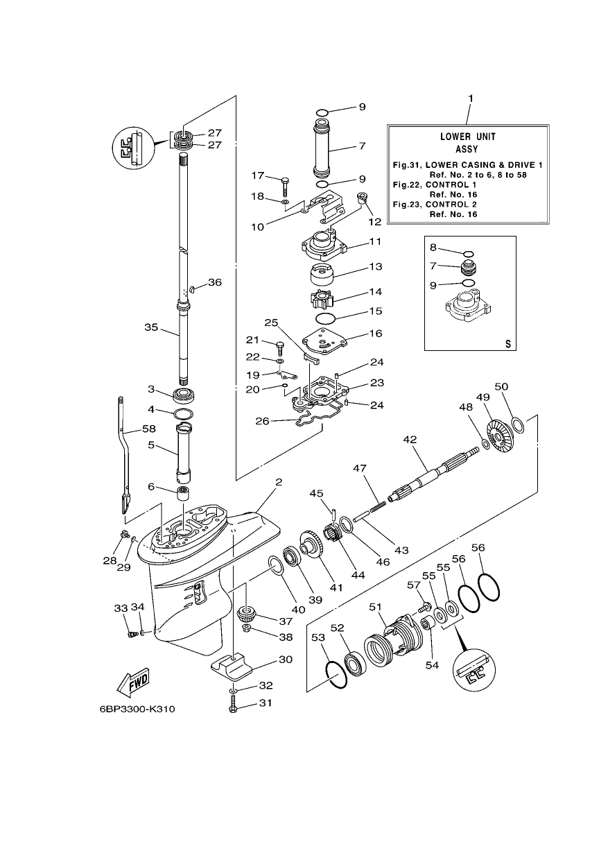 LOWER CASING & DRIVE 1 — F25D’11 – 6BP3 2011