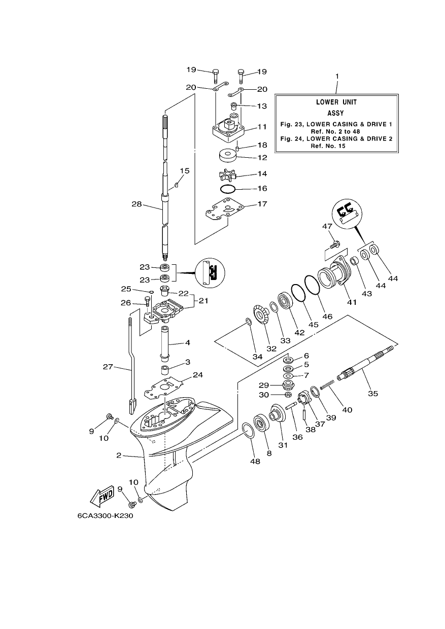 LOWER CASING & DRIVE 1