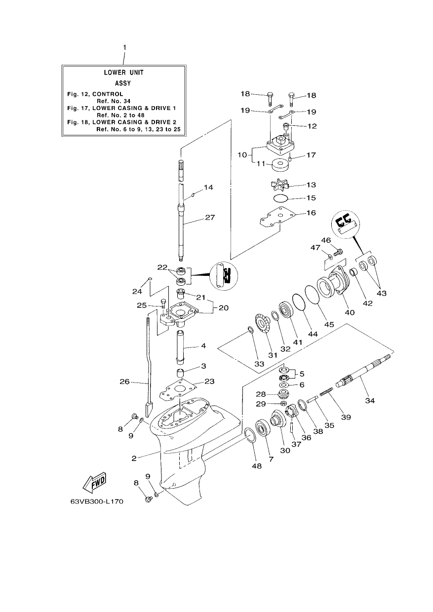 LOWER CASING & DRIVE 1