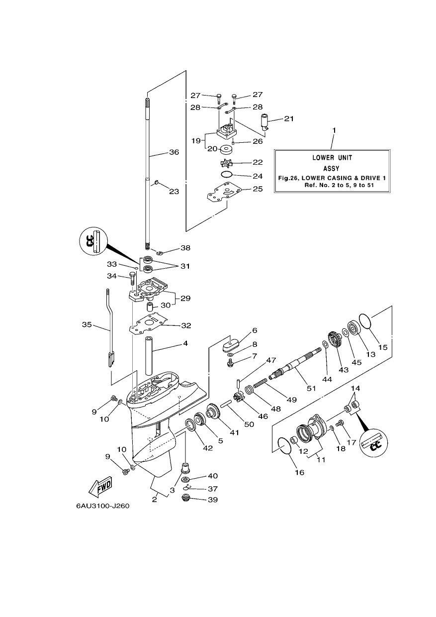 LOWER CASING & DRIVE 1