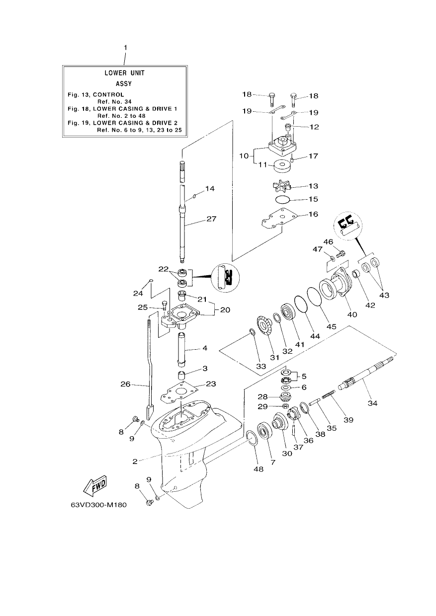 LOWER CASING & DRIVE 1