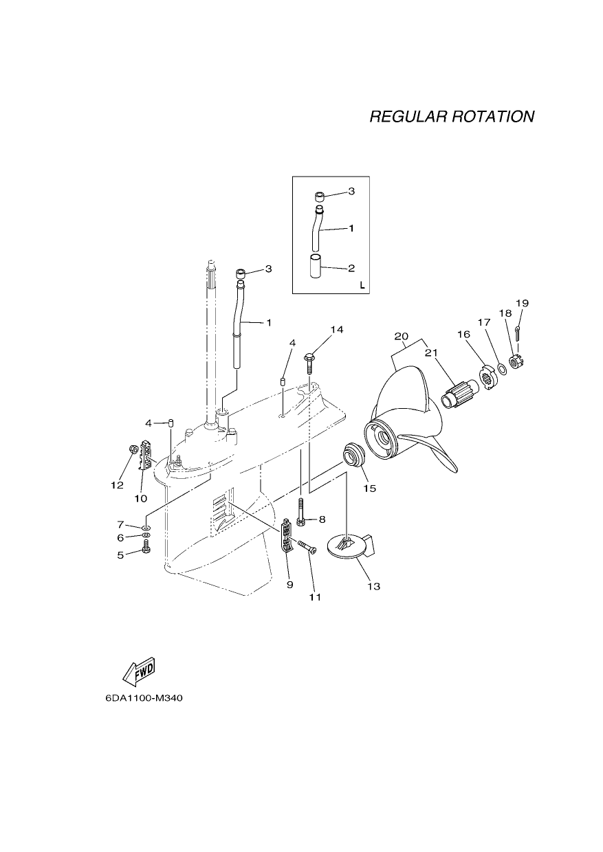 LOWER CASING & DRIVE 2 — F200FET’13 – 6DA1 2013