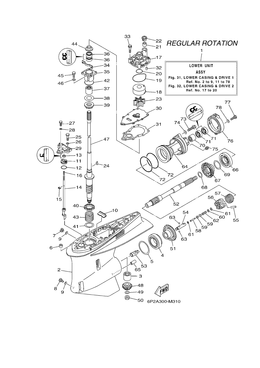 LOWER CASING & DRIVE 1