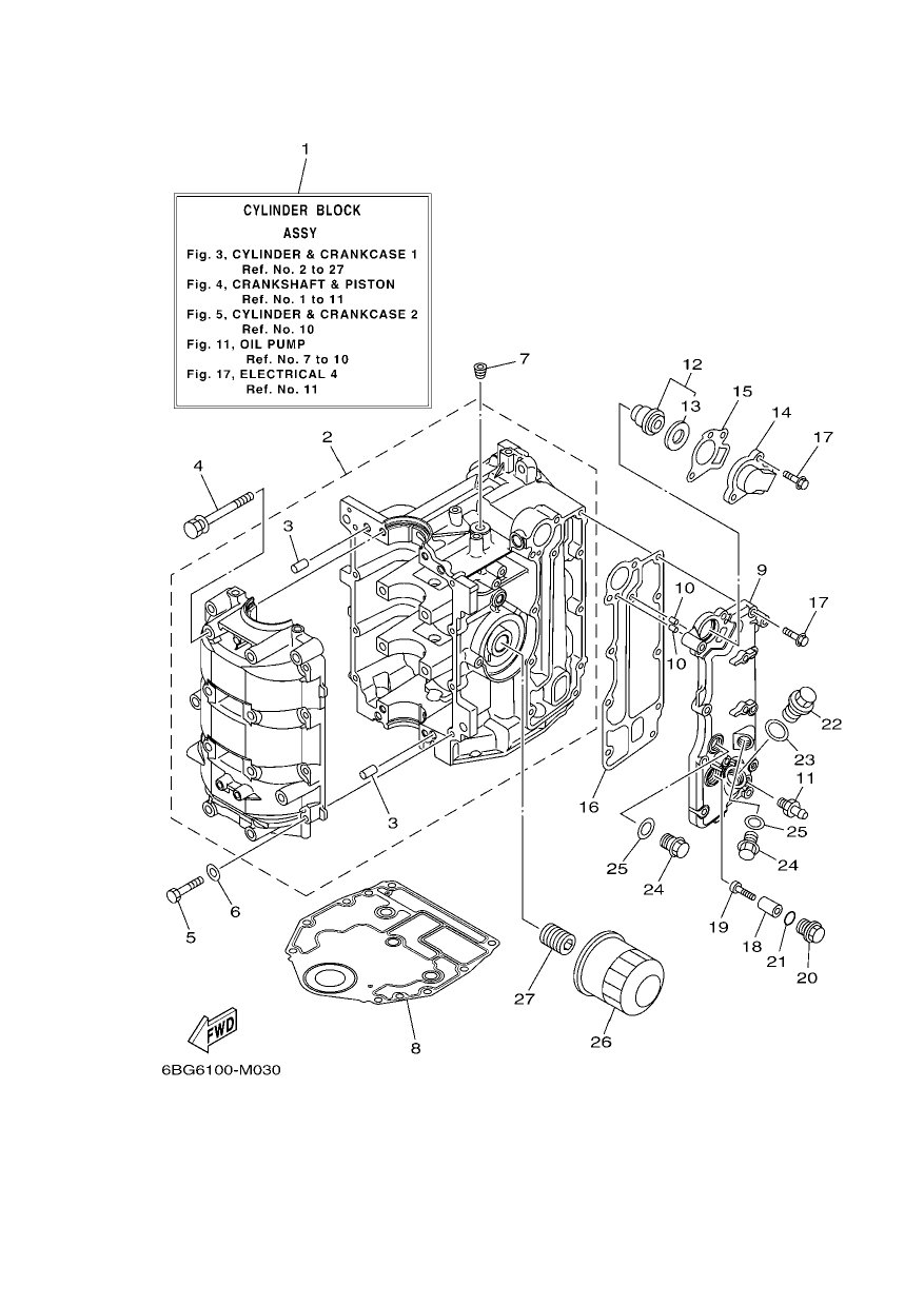 CYLINDER & CRANKCASE 1 — F30B’13 – 6BT6 2013