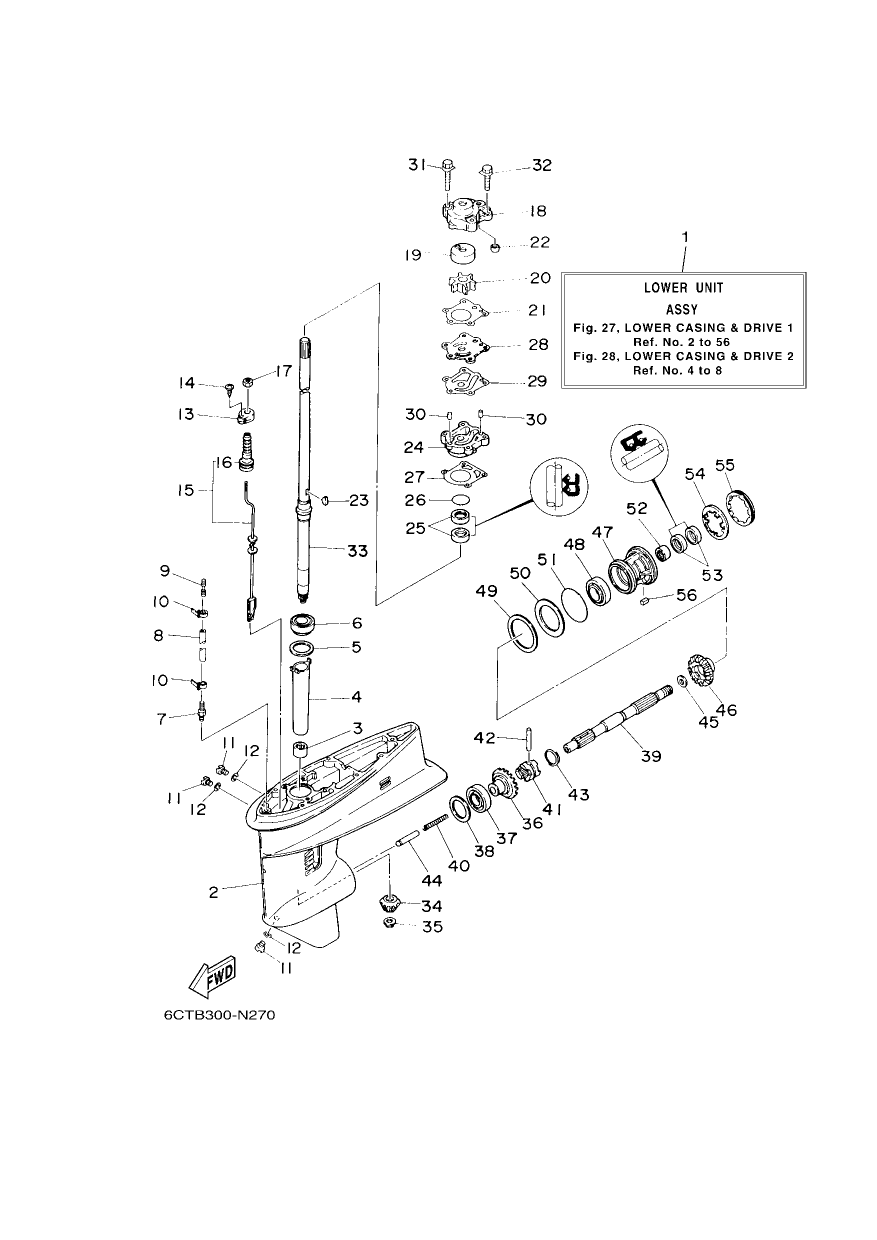 LOWER CASING & DRIVE 1