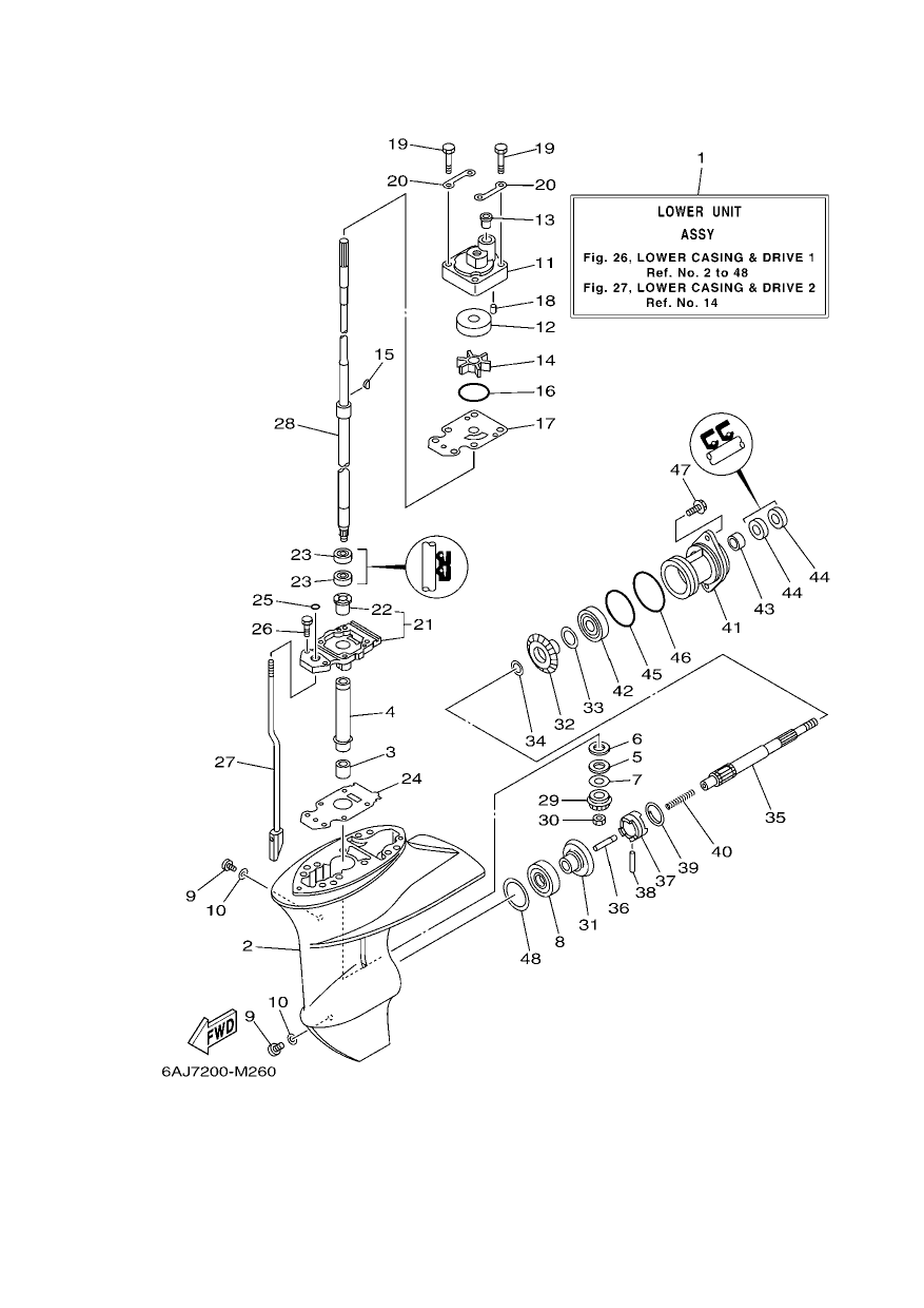 LOWER CASING & DRIVE 1