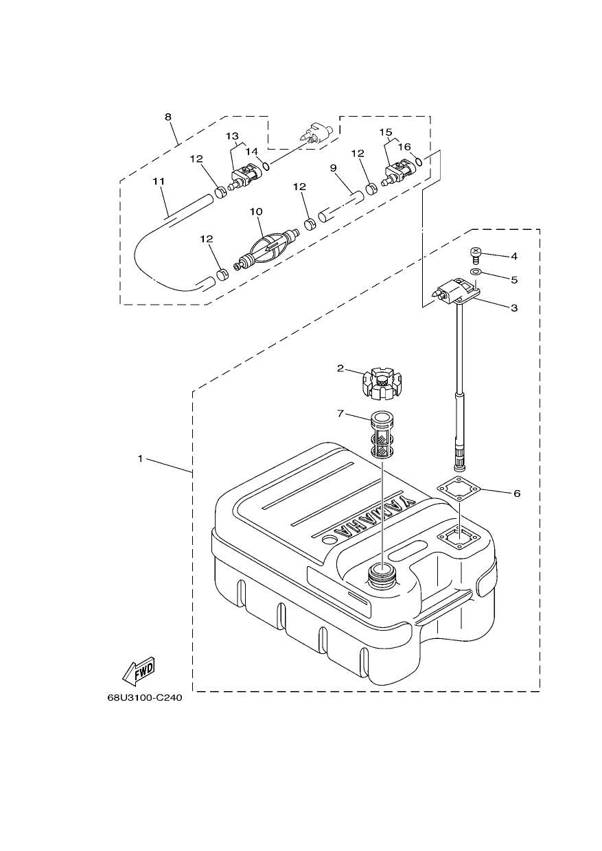 FUEL TANK 2 — 9.9FMH’15 – 63VG 2015