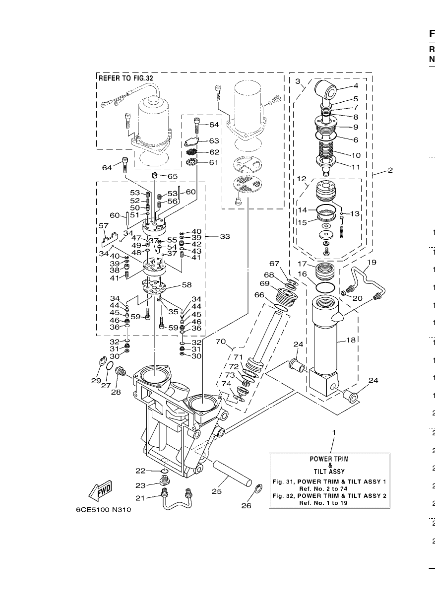 POWER TRIM & TILT ASSY 1 — F300BET’15 – 6CE6 2015