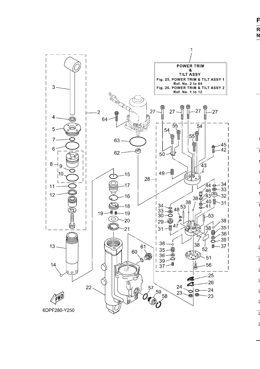 POWER TRIM & TILT ASSY 1 — F70AET’24 – 6CJF 2024